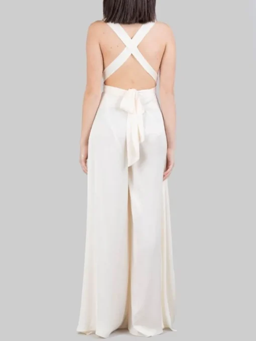 Discount HANITA ABITO TUTA CHAMPAGNE CON RUCHES ANTERIORI E SPACCHI SULLE GAMBE Bianco