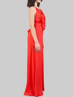 Best HANITA ABITO TUTA CON RUCHES ANTERIORI E SPACCHI SULLE GAMBE Rosso