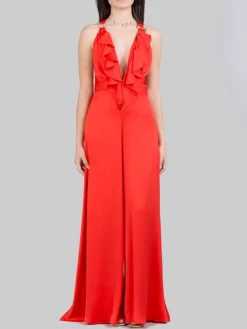 Best HANITA ABITO TUTA CON RUCHES ANTERIORI E SPACCHI SULLE GAMBE Rosso