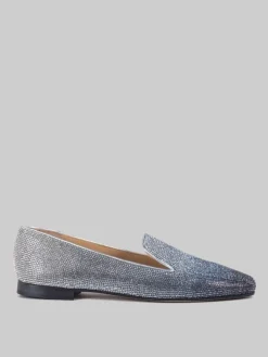 Hot PROSPERINE BALLERINE IN PELLE RICOPERTE DI STRASS DEGRADÈ Argento