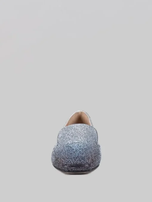Hot PROSPERINE BALLERINE IN PELLE RICOPERTE DI STRASS DEGRADÈ Argento
