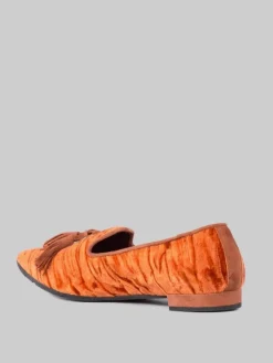 Sale THERESA BALLERINE IN VELOUR CON NAPPINE Arancio