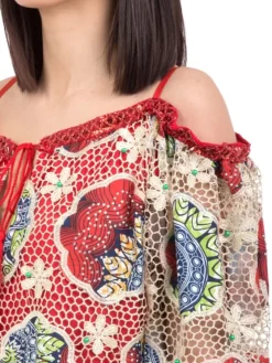 Discount AMUSE BLUSA OVER FIT CON RICAMI E DECORI A Fantasia