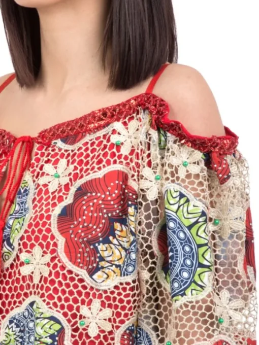 Discount AMUSE BLUSA OVER FIT CON RICAMI E DECORI A Fantasia
