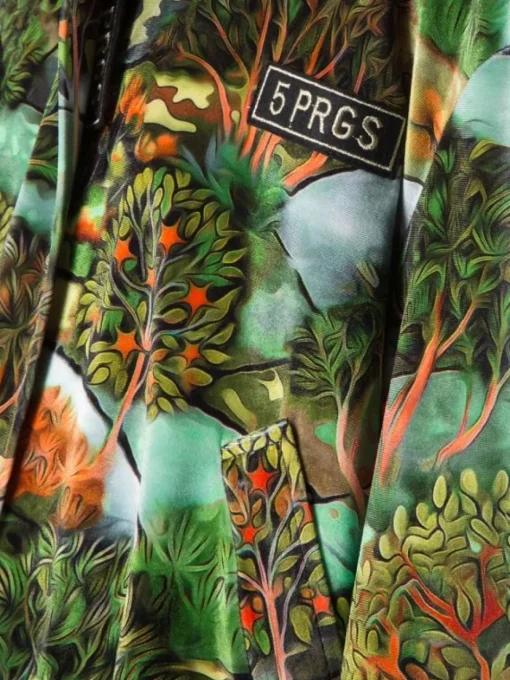 Sale 5 PROGRESS BOMBER IN VELLUTO A FANTASIA CON PATCH Verde