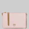 Outlet PINKO BORSA FLAT A TRACOLLA IN PELLE ROSA CIPRIA Rosacipria