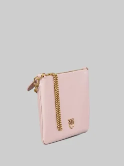 Outlet PINKO BORSA FLAT A TRACOLLA IN PELLE ROSA CIPRIA Rosacipria