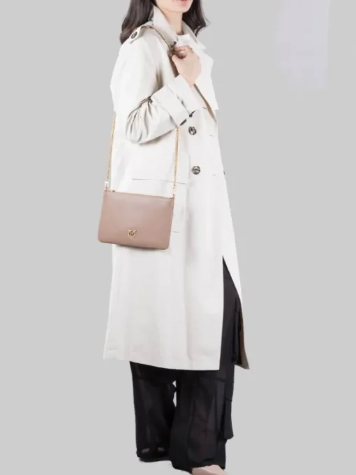 Sale PINKO BORSA FLAT A TRACOLLA IN PELLE BISCOTTO Beige