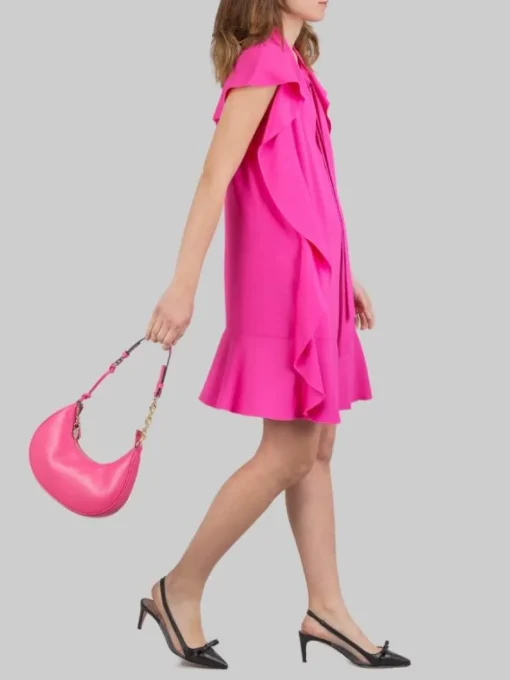 Discount RED VALENTINO BORSA HOBO IN PELLE LISCIA AZALEA Rosa