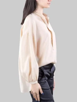 Hot RAME CAMICIA COREANA OVERSIZE IN TESSUTO FLUIDO Sabbia