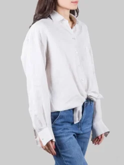 Outlet XACUS CAMICIA IN PURO LINO OVERSIZE Beige