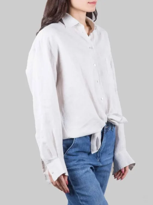 Outlet XACUS CAMICIA IN PURO LINO OVERSIZE Beige