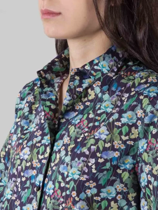 Outlet XACUS CAMICIA MARGOT A FANTASIA FIORI DI CAMPO CON MANICHE 3/4 Fioriblu