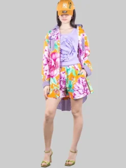 Clearance GINA GORGEOUS CAMICIA OVERSIZE A RIGHE E FIORI Fantasia