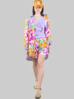 Clearance GINA GORGEOUS CAMICIA OVERSIZE A RIGHE E FIORI Fantasia