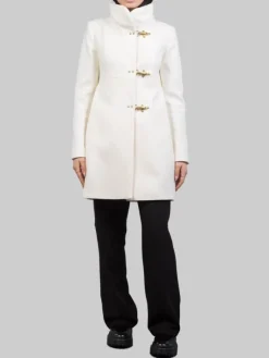 Best FAY CAPPOTTINO ROMANTIC IN PANNO DI LANA BIANCO Panna