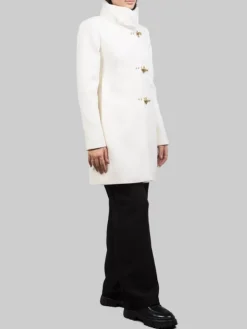 Best FAY CAPPOTTINO ROMANTIC IN PANNO DI LANA BIANCO Panna