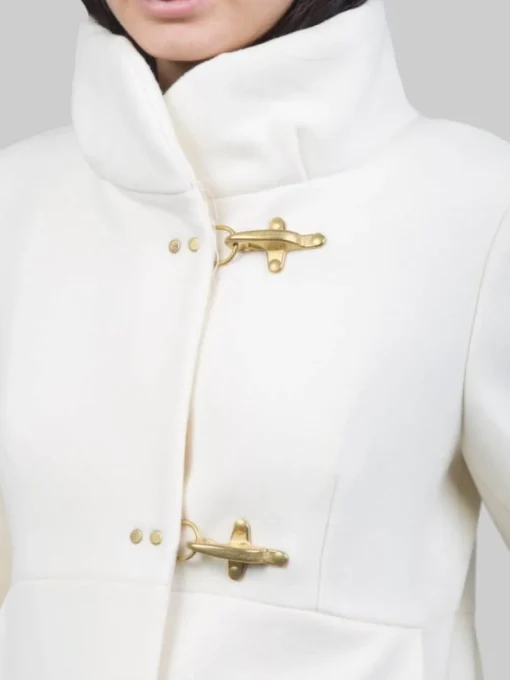 Best FAY CAPPOTTINO ROMANTIC IN PANNO DI LANA BIANCO Panna