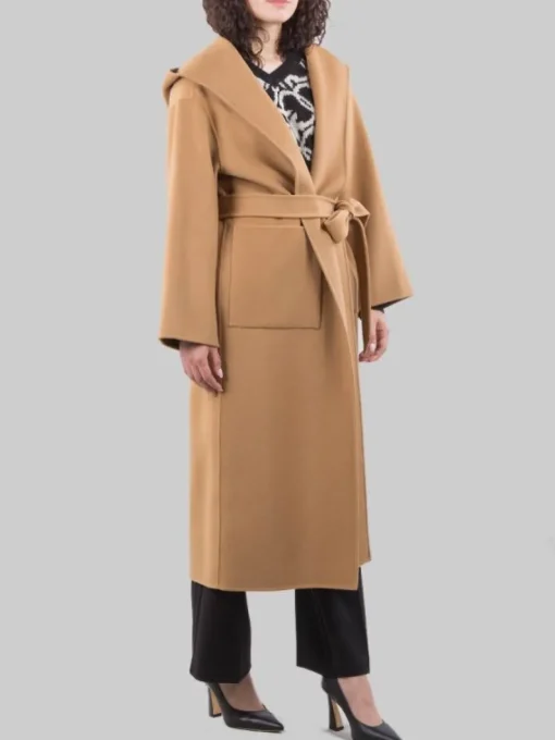 Best PINKO CAPPOTTO A VESTAGLIA EKELON IN PANNO DI LANA CON CINTURA IN VITA Cammello