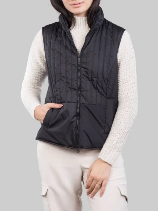Fashion FAY CAPPOTTO A VESTAGLIA ANTRACITE CON GILET IMBOTTITO Grigio