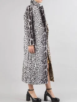 Outlet 5 PROGRESS CAPPOTTO DOPPIOPETTO A FANTASIA CON CINTURA IN VITA Animalier