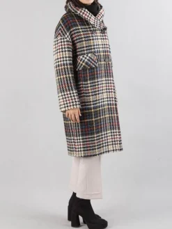 Online MOUCHE CAPPOTTO DOPPIOPETTO OVER A FANTASIA E CON CAPPUCCIO Multicolor