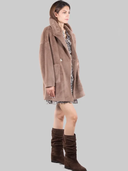 Outlet BETTA CORRADI Cappotto in ecopelliccia