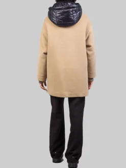 Discount HERNO CAPPOTTO IN LANA CON IMBOTTITURA E CAPPUCCIO Cammello