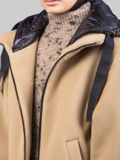 Discount HERNO CAPPOTTO IN LANA CON IMBOTTITURA E CAPPUCCIO Cammello