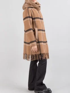 Clearance VIOLANTI CAPPOTTO IN MISTO LANA CON INSERTI IN PIUMINO Marrone