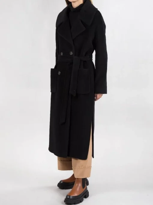 Clearance MOUCHE CAPPOTTO LUNGO CON CINTURA Nero