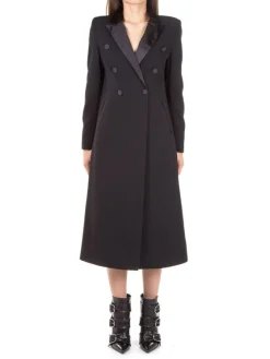 Sale ANIYE BY CAPPOTTO VENNY IN TESSUTO TECNICO ELASTICIZZATO DOPPIO PETTO Nero