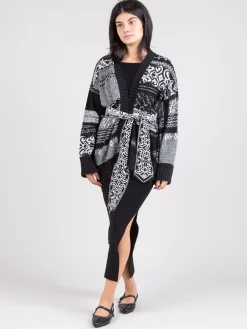 New AKEP Cardigan con cintura