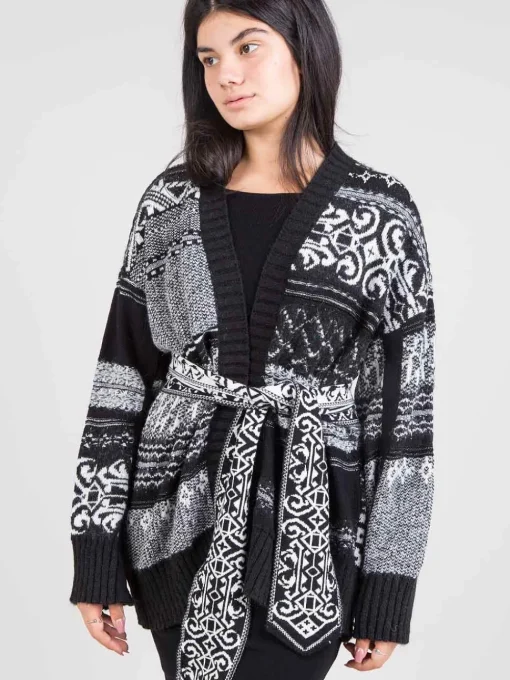 New AKEP Cardigan con cintura