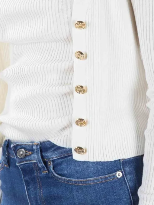 Clearance PINKO CARDIGAN TILACINO CON LOGO TRASPARENTE Bianco