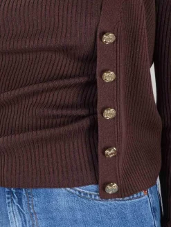 Best PINKO CARDIGAN TILACINO CON LOGO TRASPARENTE Marrone