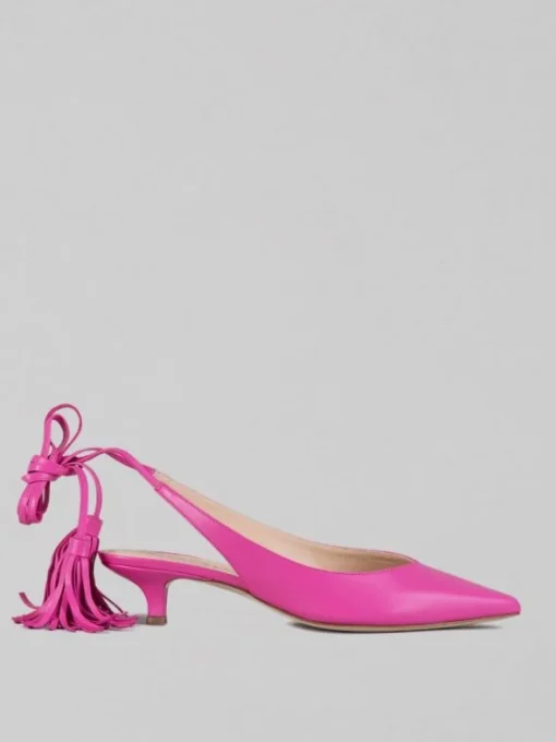 New PROSPERINE DÉCOLLETÉ AFFUSOLATE IN PELLE CON LACCI Fuxia