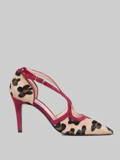 Fashion WALTER VIOLET DÉCOLLETÉ IN CAVALLINO E PELLE SCAMOSCIATA Animalier