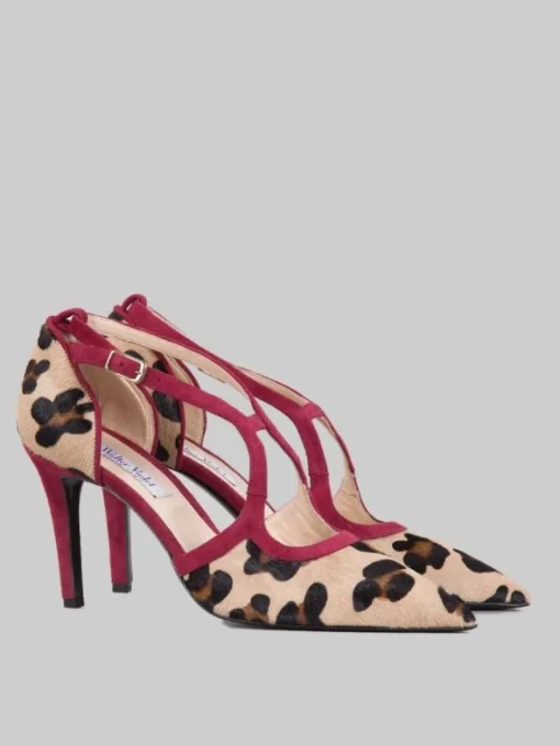 Fashion WALTER VIOLET DÉCOLLETÉ IN CAVALLINO E PELLE SCAMOSCIATA Animalier