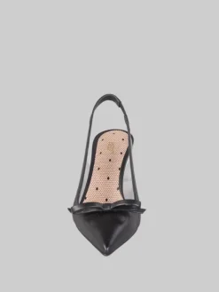 Hot RED VALENTINO DÉCOLLETÉ IN MORBIDA PELLE CON INSERTI IN MATERIALE TRASPARENTE Nero