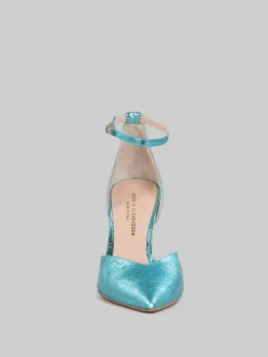 Clearance SERGIO CIMADAMORE DÉCOLLETÉ IN PELLE LAMINATA EFFETTO CANDY SKY Celeste