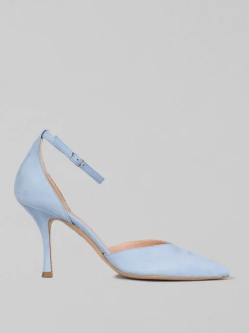 Clearance SERGIO CIMADAMORE DÉCOLLETÉ IN PELLE SCAMOSCIATA Celeste