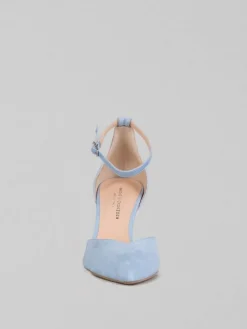 Clearance SERGIO CIMADAMORE DÉCOLLETÉ IN PELLE SCAMOSCIATA Celeste