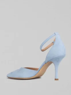 Clearance SERGIO CIMADAMORE DÉCOLLETÉ IN PELLE SCAMOSCIATA Celeste