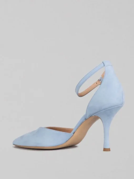 Clearance SERGIO CIMADAMORE DÉCOLLETÉ IN PELLE SCAMOSCIATA Celeste