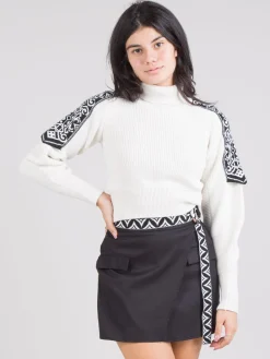Hot AKEP Dolcevita crop jacquard