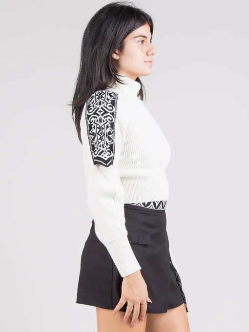 Hot AKEP Dolcevita crop jacquard
