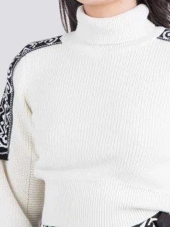 Hot AKEP Dolcevita crop jacquard