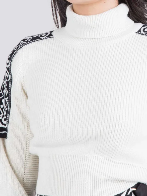 Hot AKEP Dolcevita crop jacquard