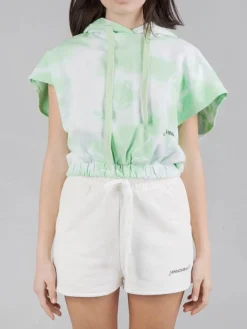 Discount HINNOMINATE FELPA CORTA CON CAPPUCCIO Verde